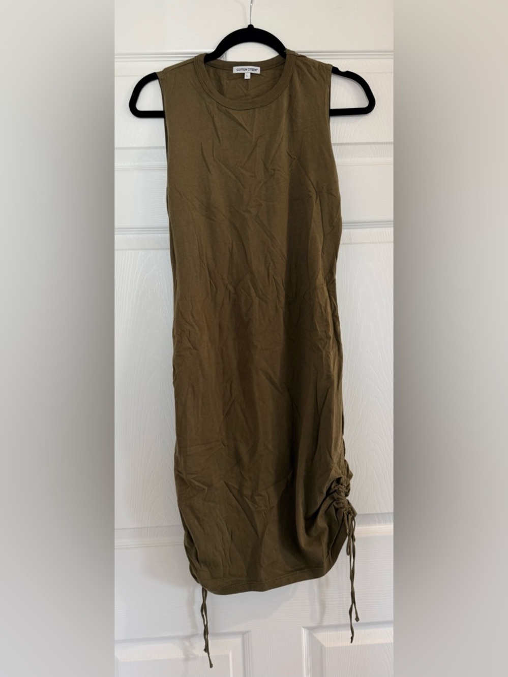 Cotton Citizen: Sleeveless Women’s Olive Brown Midi Dress